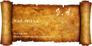 Vad Anita névjegykártya